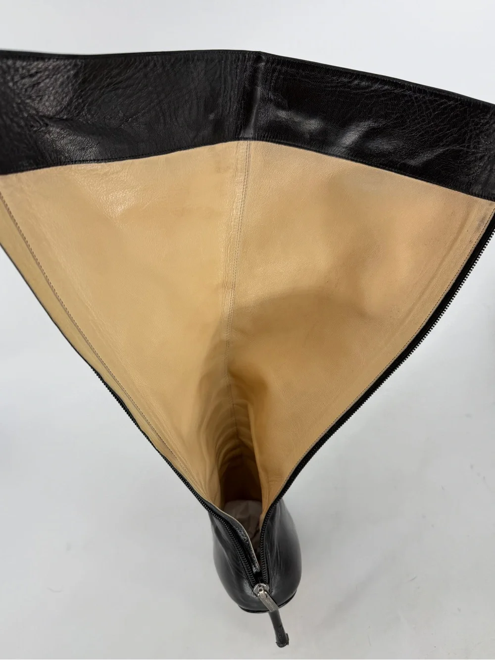 Jimmy Choo Black Leather Stiletto Heel Pointed Toe Boots Size 38.5